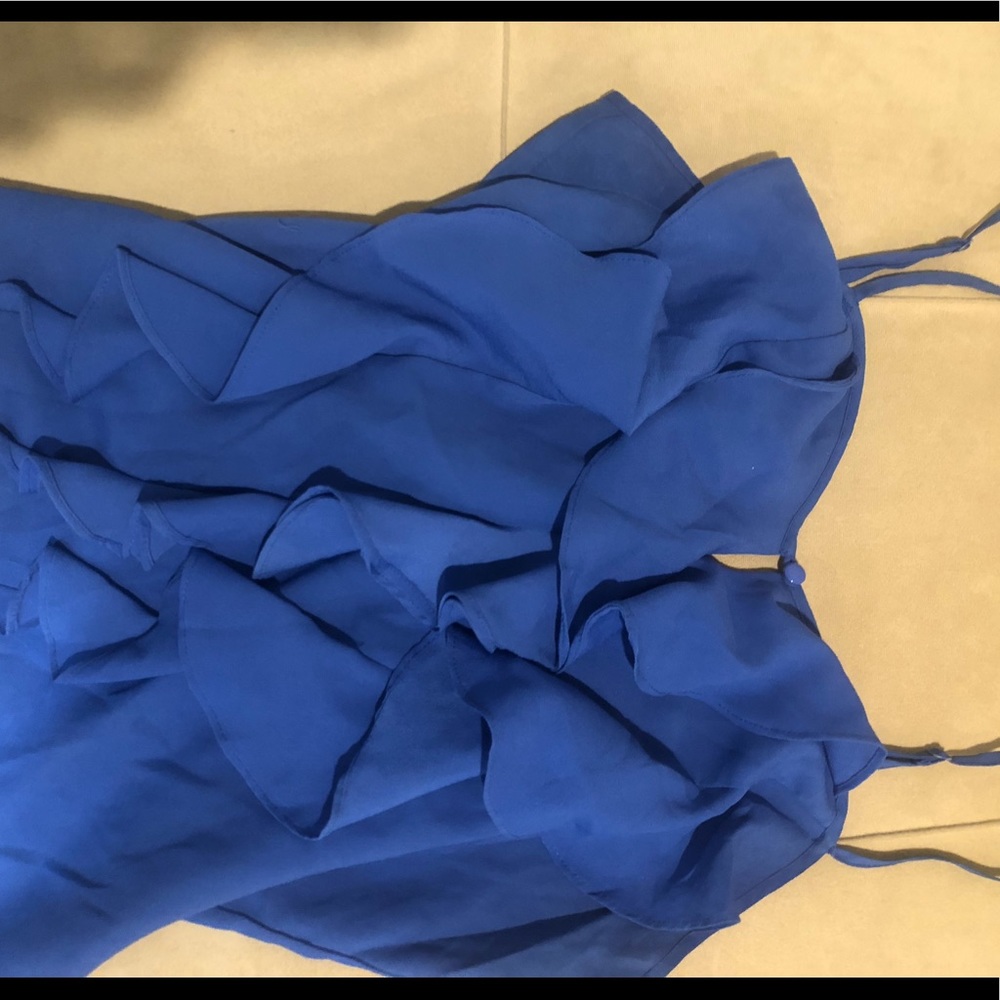 Forever 21 rouched blue blouse